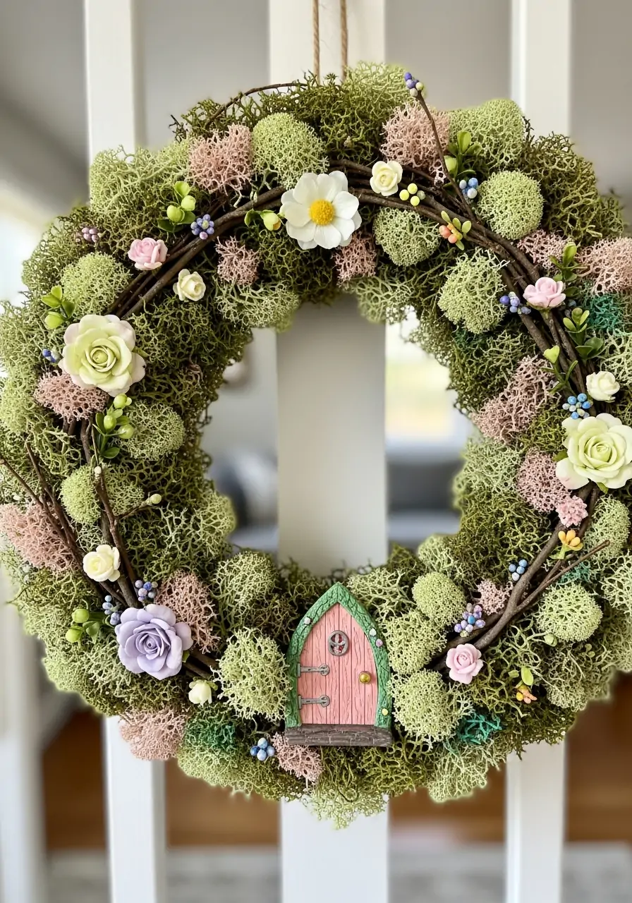 Whimsical Fairy Garden Wreath - 50 Best Spring Wreath Ideas for Your Door