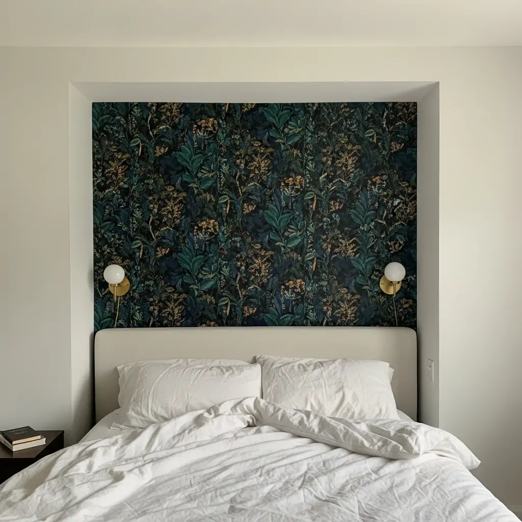 Behind The Headboard Only - 39 Simple Wallpaper Ideas That Will Change Your Bedroom