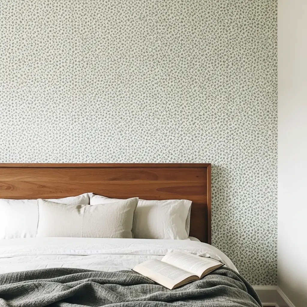 Tiny Repeating Prints - 39 Simple Wallpaper Ideas That Will Change Your Bedroom