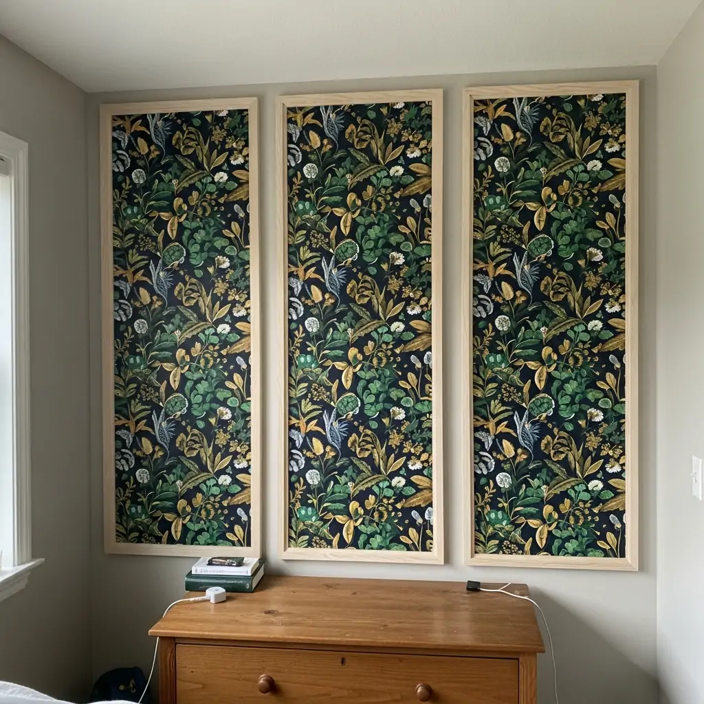 Frame Wallpaper Sections - 39 Simple Wallpaper Ideas That Will Change Your Bedroom