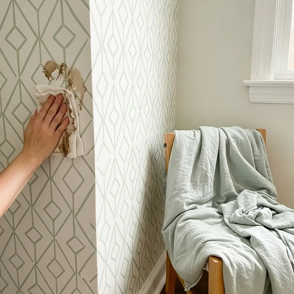 Easy-Clean Vinyl Paper - 39 Simple Wallpaper Ideas That Will Change Your Bedroom