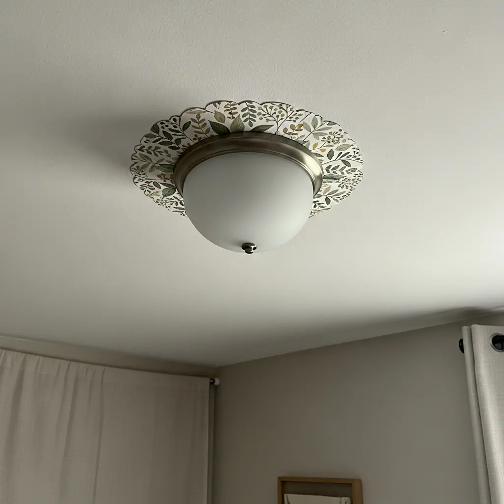 Paper Around Light Fixture - 39 Simple Wallpaper Ideas That Will Change Your Bedroom