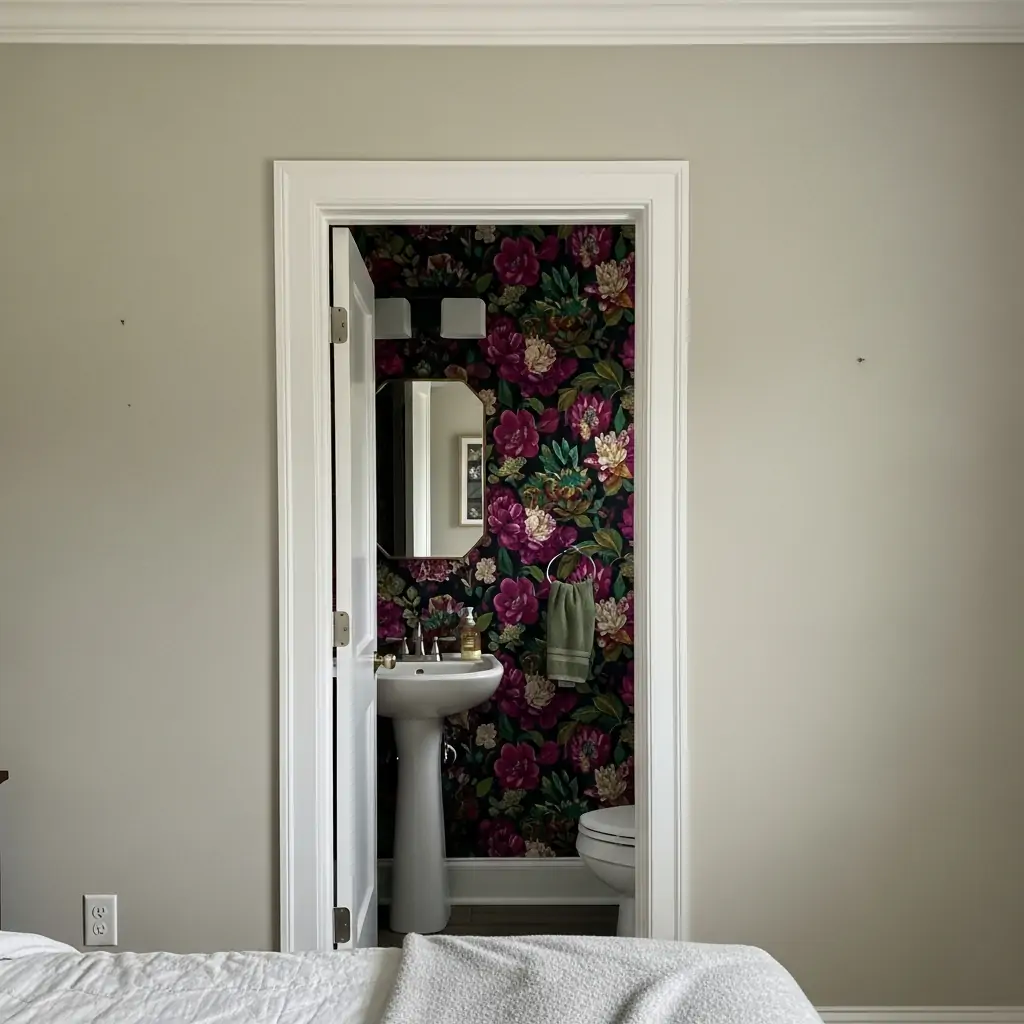 Small Bathroom Drama - 39 Simple Wallpaper Ideas That Will Change Your Bedroom