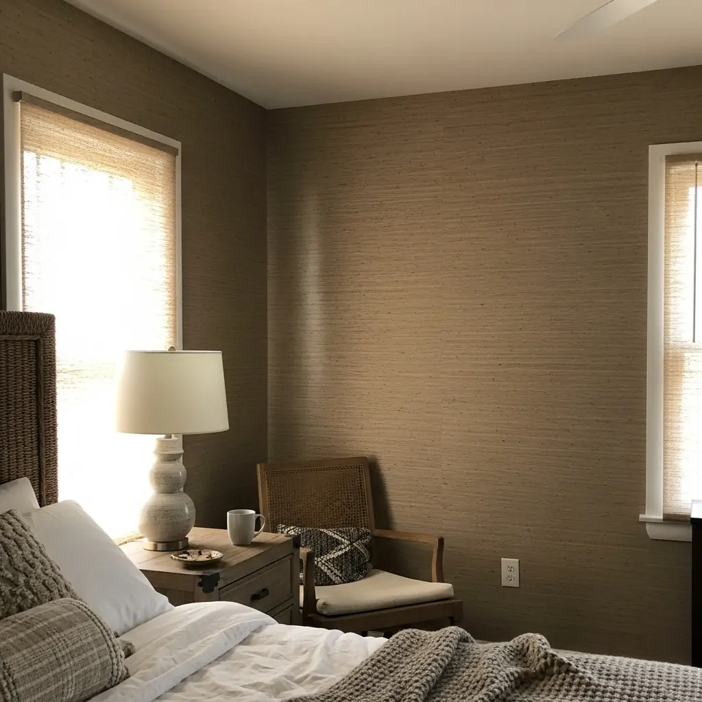 Linen Weave Texture - 39 Simple Wallpaper Ideas That Will Change Your Bedroom