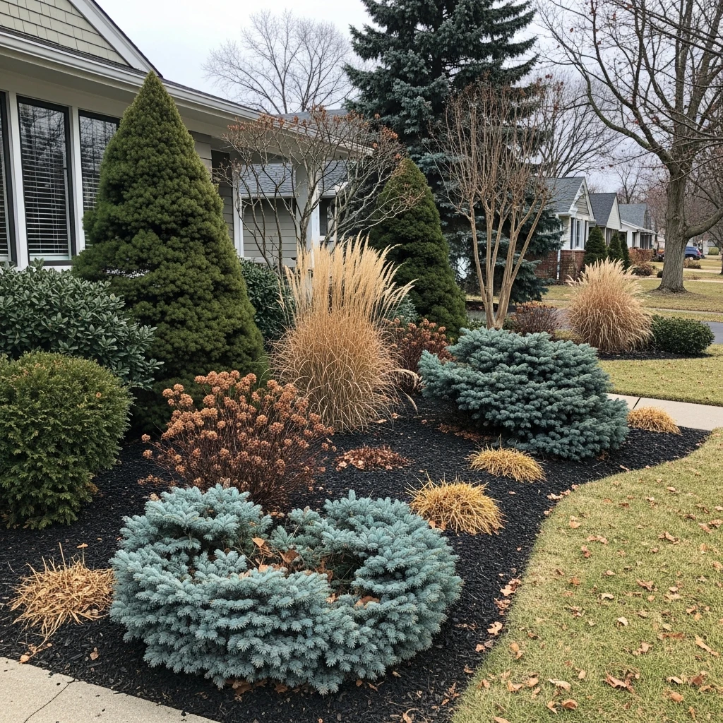 Evergreen and Deciduous Mix - 50 Front Yard Landscaping Ideas for a Beautiful, Budget-Friendly Home