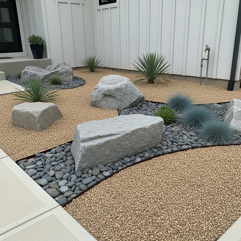 Decorative Rock Garden - 50 Front Yard Landscaping Ideas for a Beautiful, Budget-Friendly Home