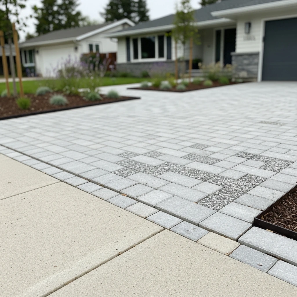 Permeable Driveway Update - 50 Front Yard Landscaping Ideas for a Beautiful, Budget-Friendly Home