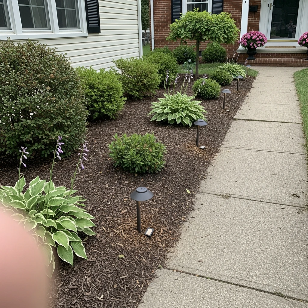 Pathway Ground Lighting - 50 Front Yard Landscaping Ideas for a Beautiful, Budget-Friendly Home