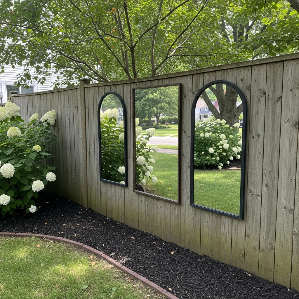 Outdoor Mirror Accent - 50 Front Yard Landscaping Ideas for a Beautiful, Budget-Friendly Home