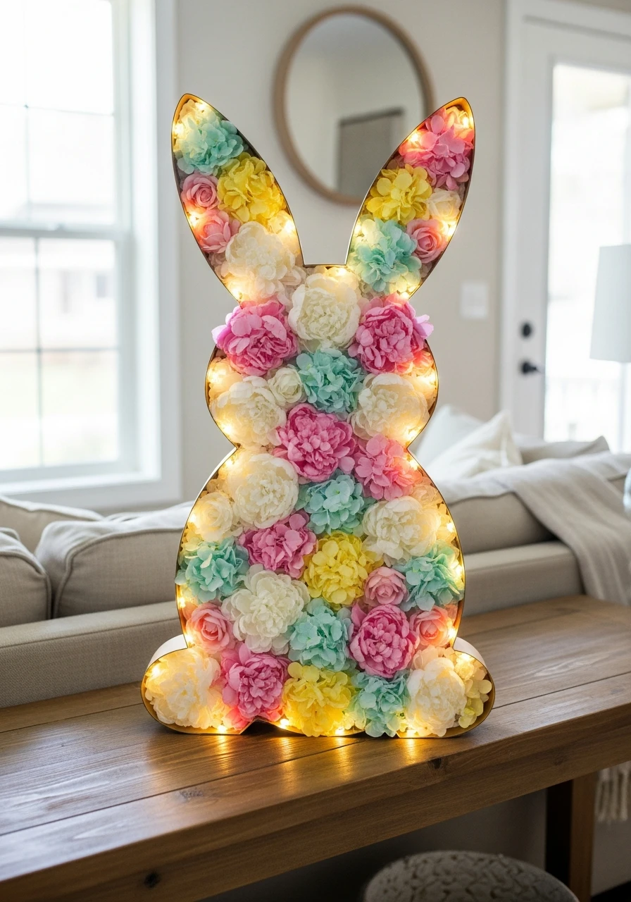 Flower Bunny Marquee - 50 Homemade Easter Decorations