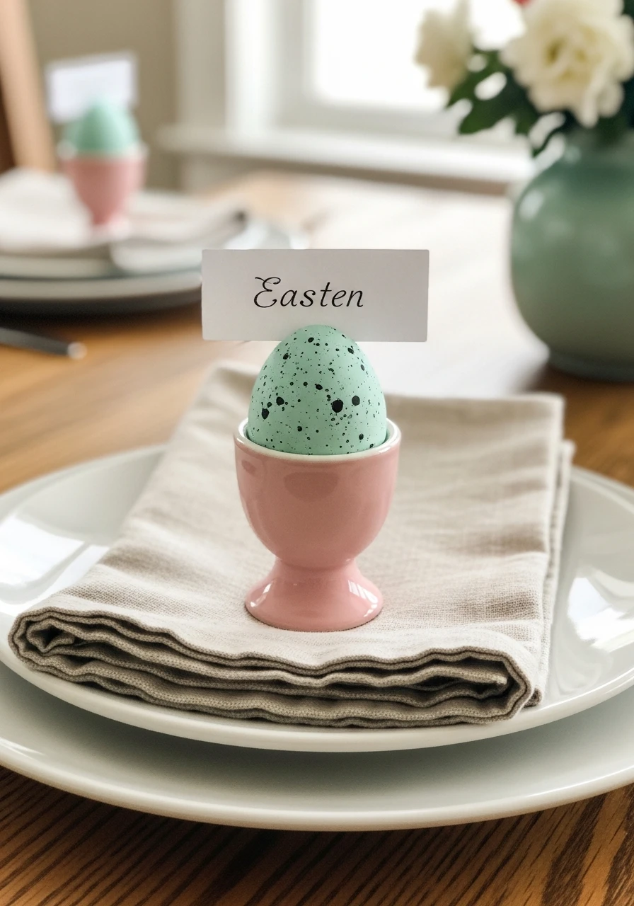 Egg Place Card Holders - 50 Homemade Easter Decorations