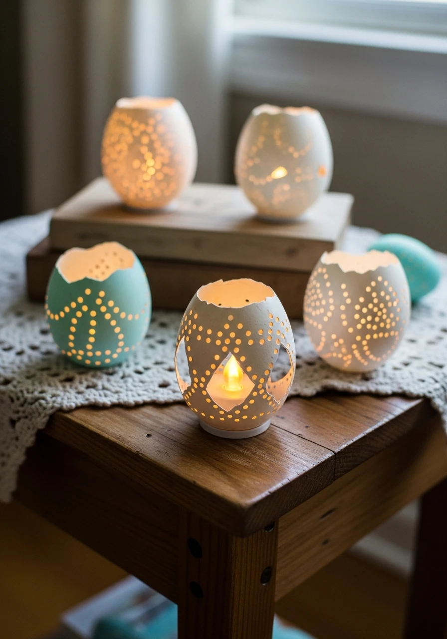 Eggshell Lanterns - 50 Homemade Easter Decorations
