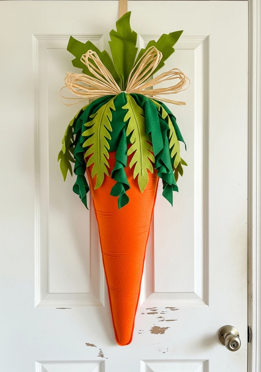 Carrot Door Hanger - 50 Homemade Easter Decorations