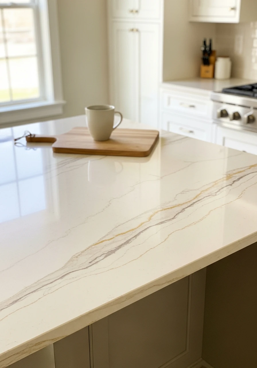 Taj Mahal Quartzite Platform - 50 Kitchen Platform Ideas
