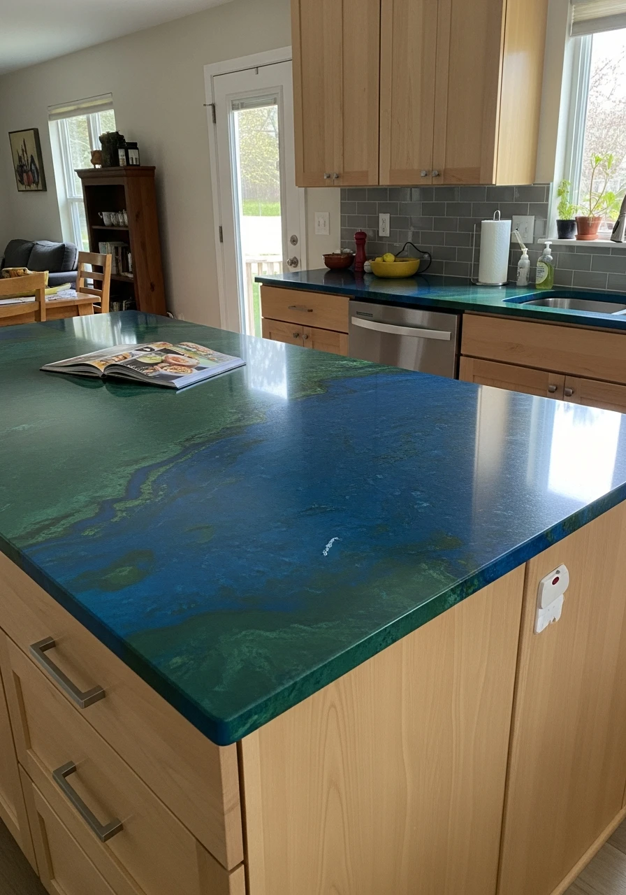 Jewel Tone Kitchen Platform - 50 Kitchen Platform Ideas