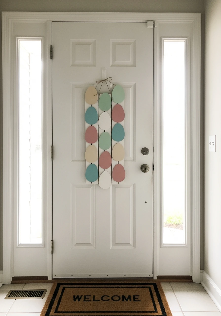 Pastel Egg Pattern Decor - 50 Spring Door Hanger Ideas