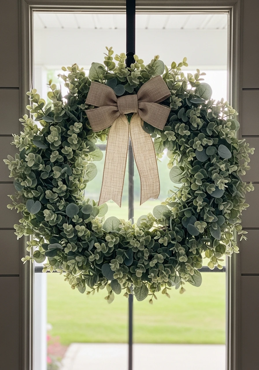 Greenery Eucalyptus Hanger - 50 Spring Door Hanger Ideas