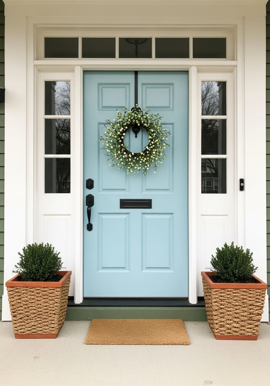 Bold Door Paint Color - 50 Spring Front Door Decor Ideas