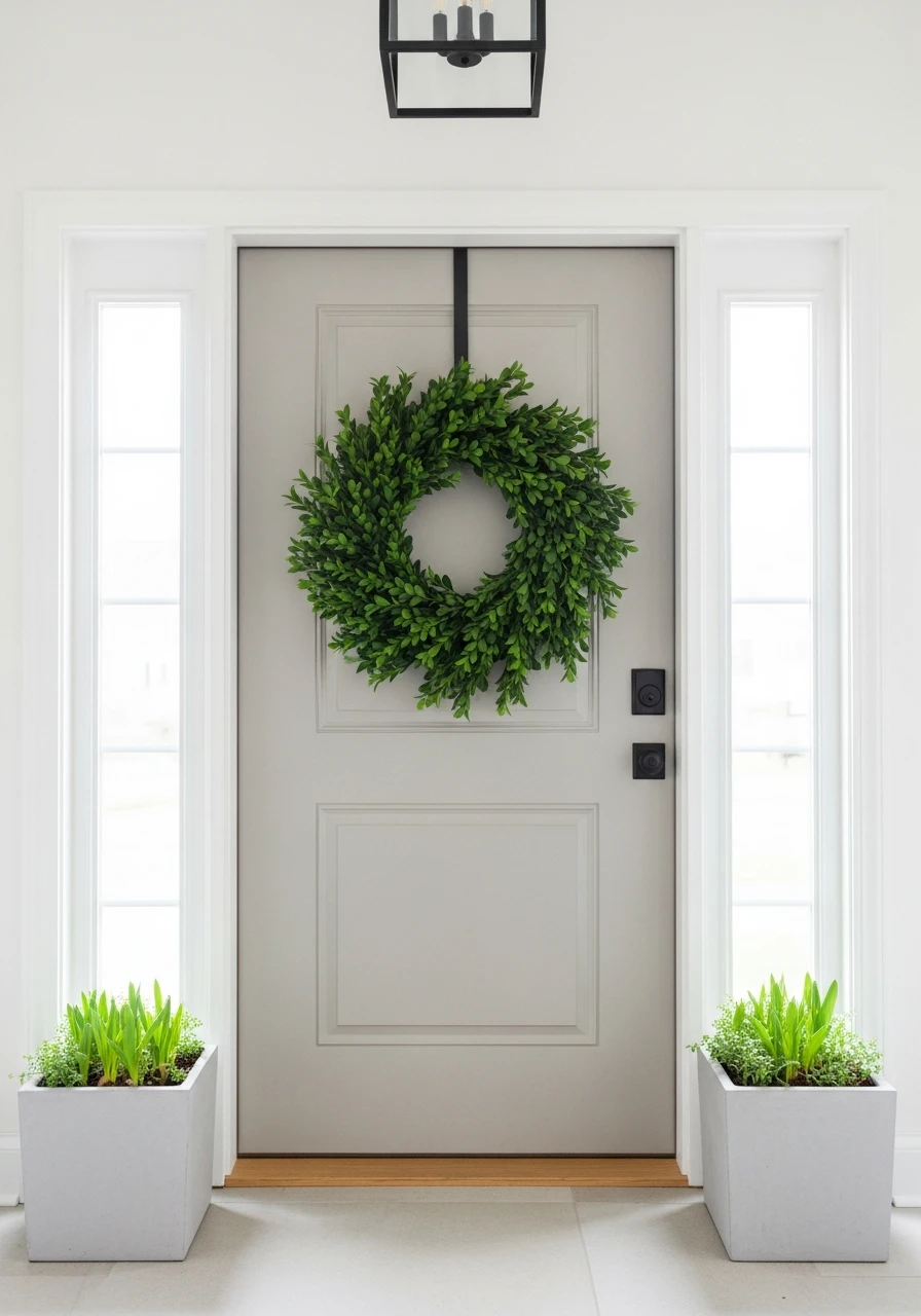 Clean Minimalist Decor - 50 Spring Front Door Decor Ideas