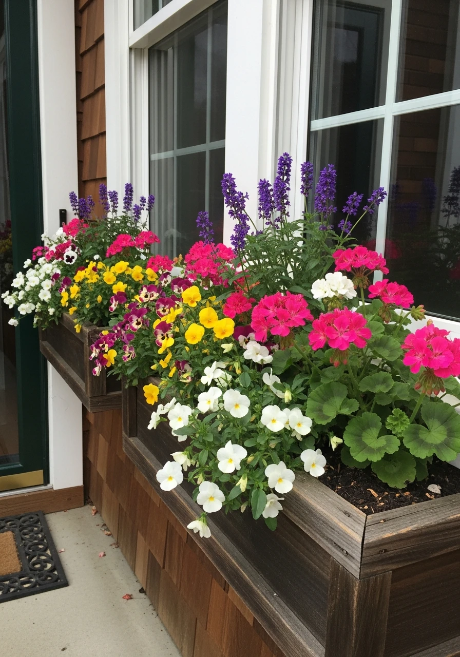 Entry Window Boxes - 50 Spring Front Door Decor Ideas