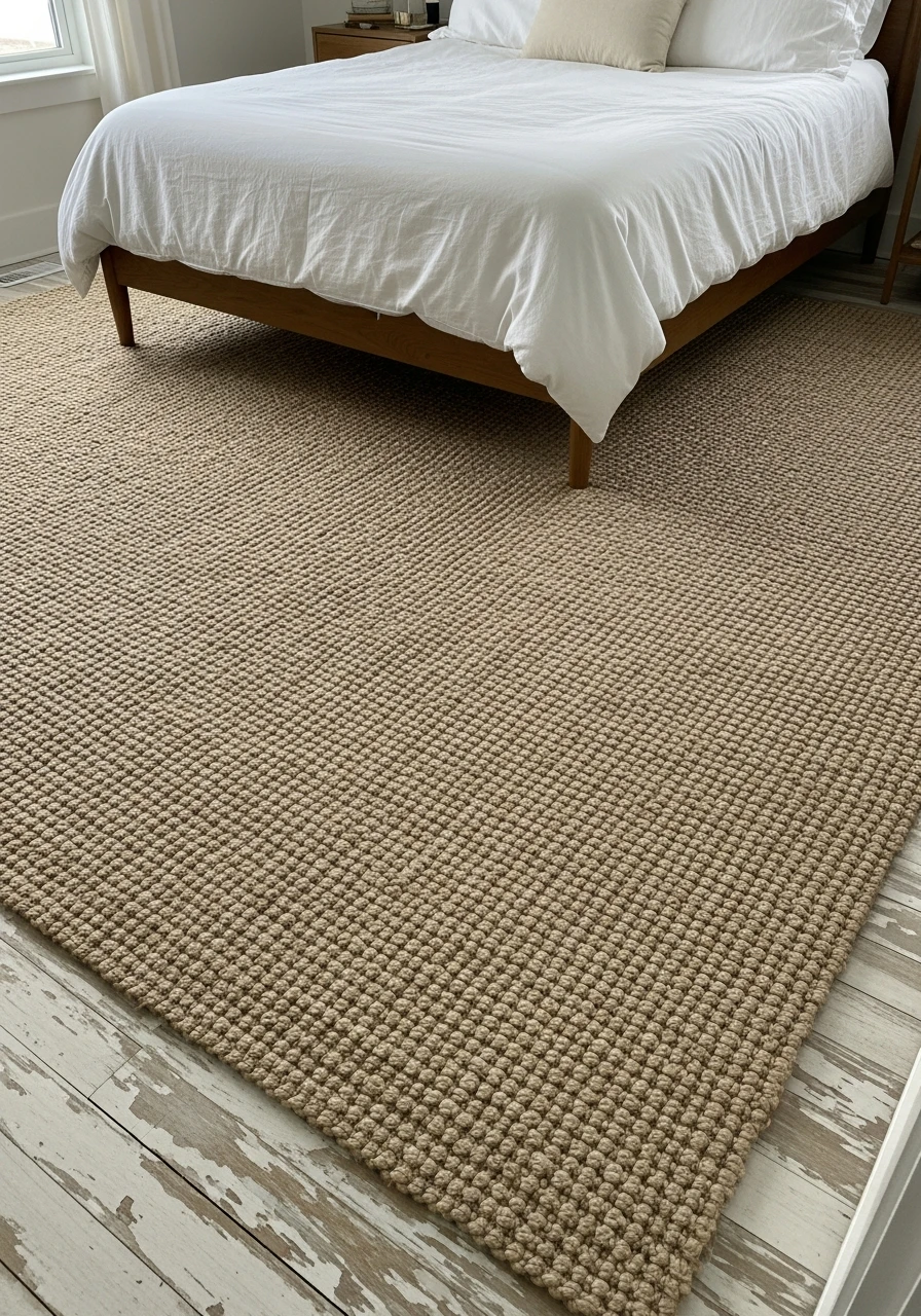 Natural Fiber Area Rug - 50 Modern Farmhouse Bedroom Ideas