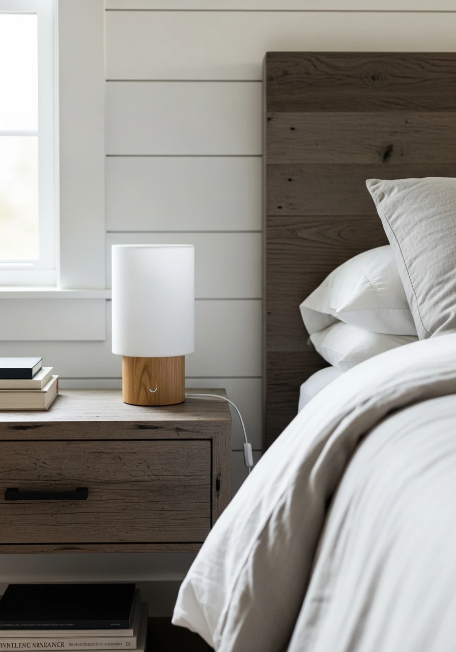 Minimal Rechargeable Lamps - 50 Modern Farmhouse Bedroom Ideas