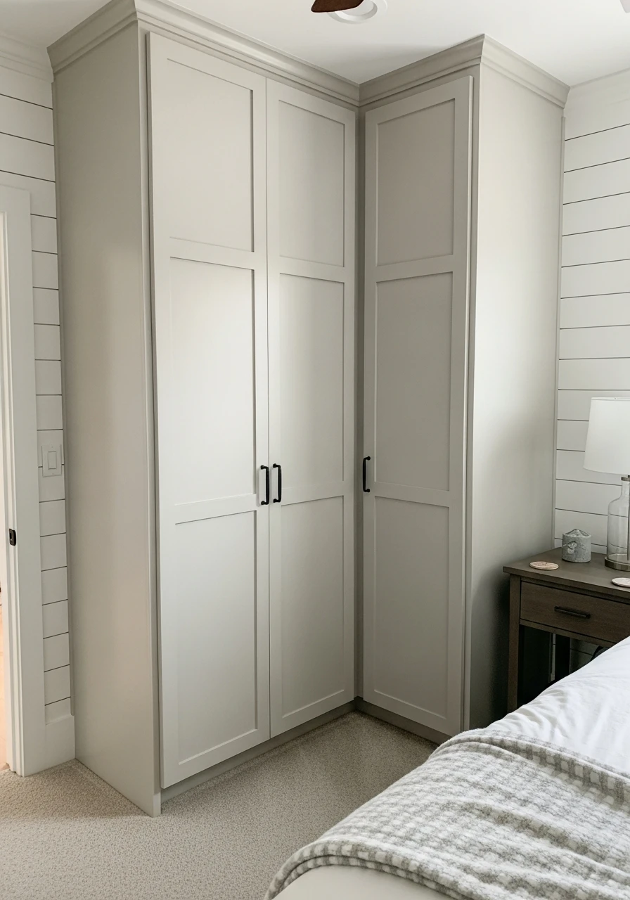 Built-In Storage Cabinets - 50 Modern Farmhouse Bedroom Ideas