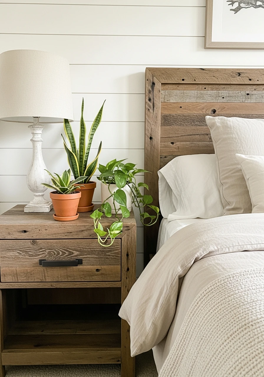 Indoor Greenery - 50 Modern Farmhouse Bedroom Ideas