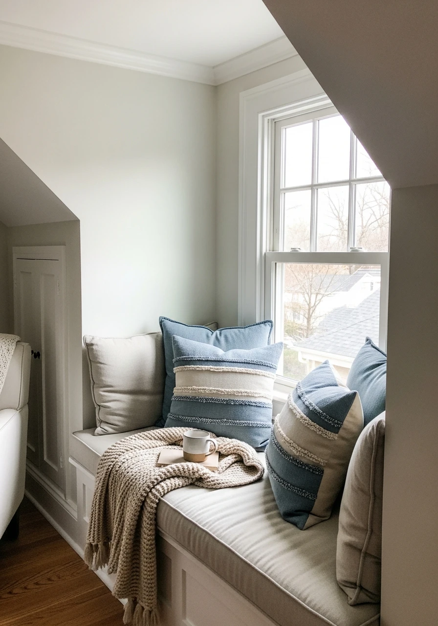 Cozy Window Seat Feature - Attic Living Room Ideas