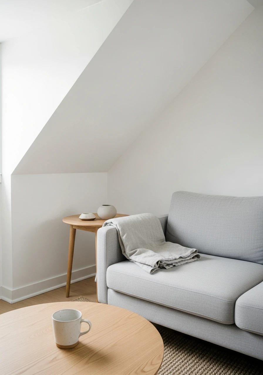 Simple Scandinavian Style - Attic Living Room Ideas