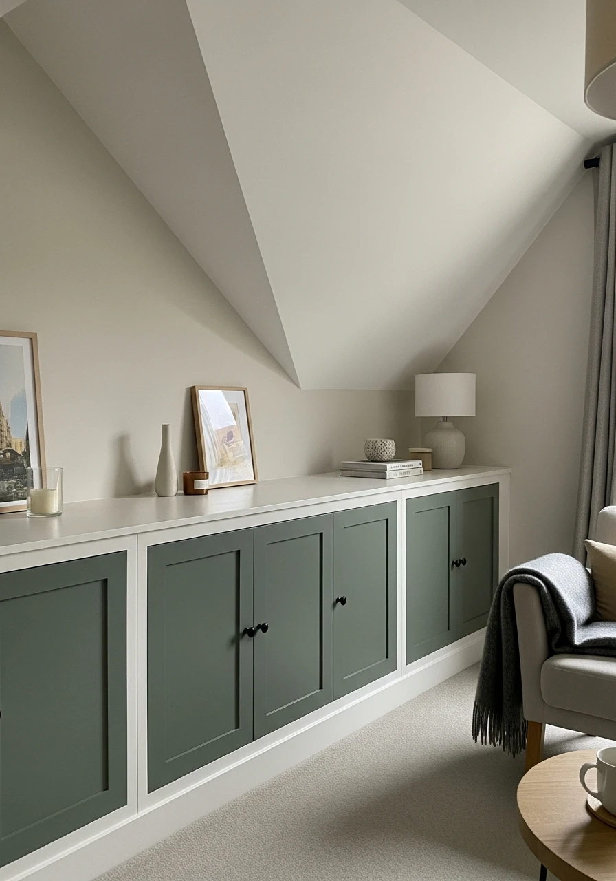 Closed Media Storage - Attic Living Room Ideas