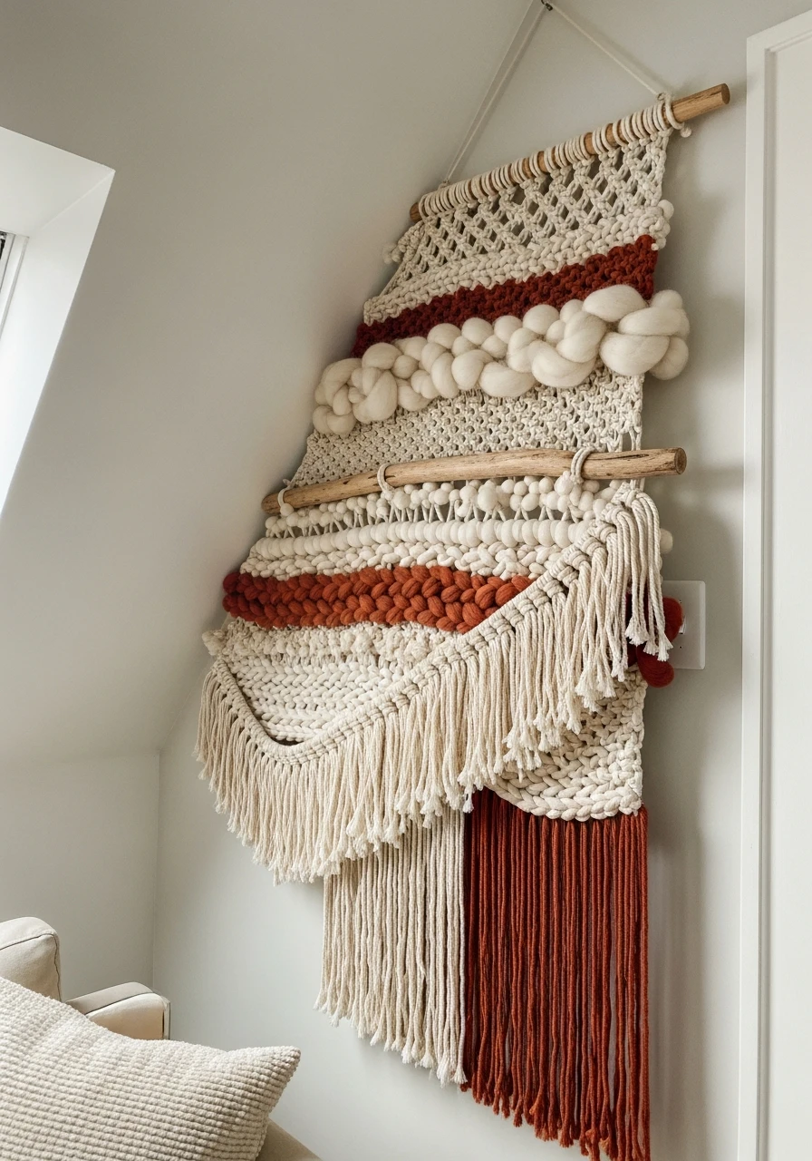 Woven Wall Hangings - Attic Living Room Ideas
