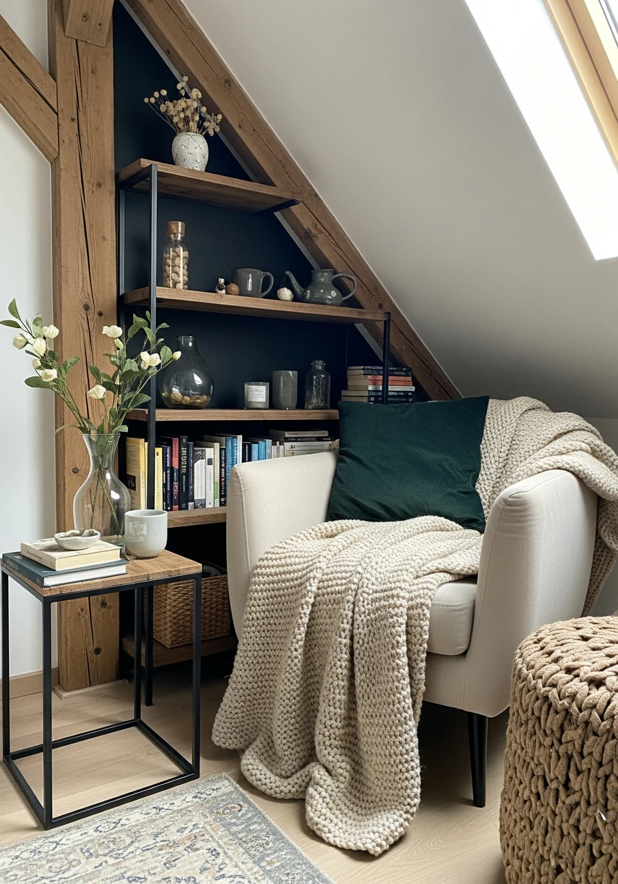 Mixed Material Textures - Attic Living Room Ideas