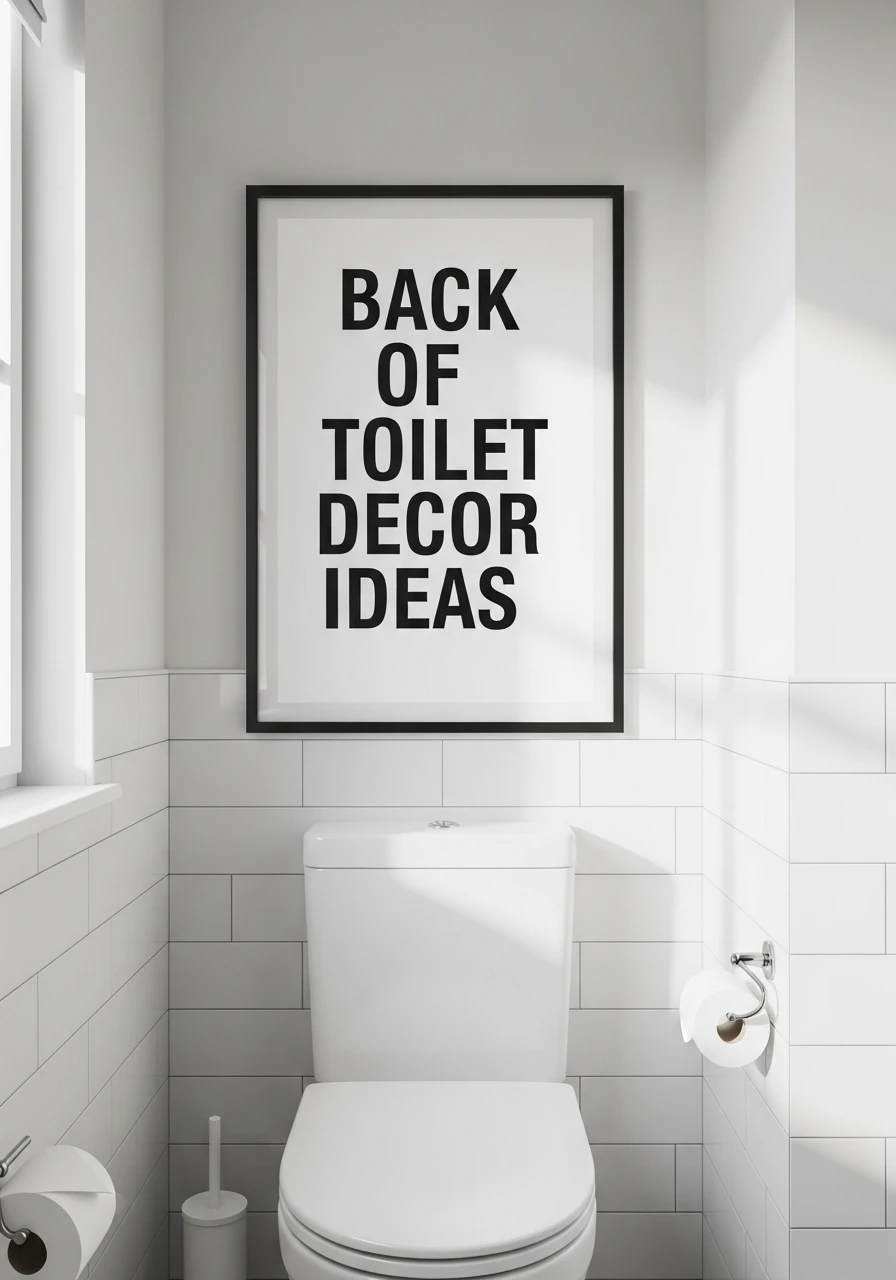 Clean Typography Print - 50 Smart Back of Toilet Decor Ideas That Look High-End