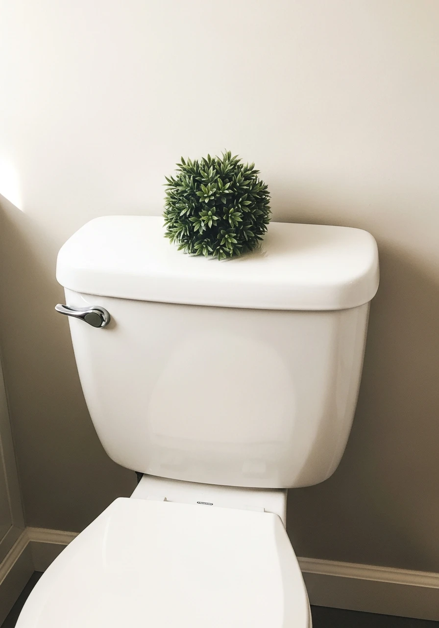 Plant On Toilet Tank - 50 Smart Back of Toilet Decor Ideas That Look High-End