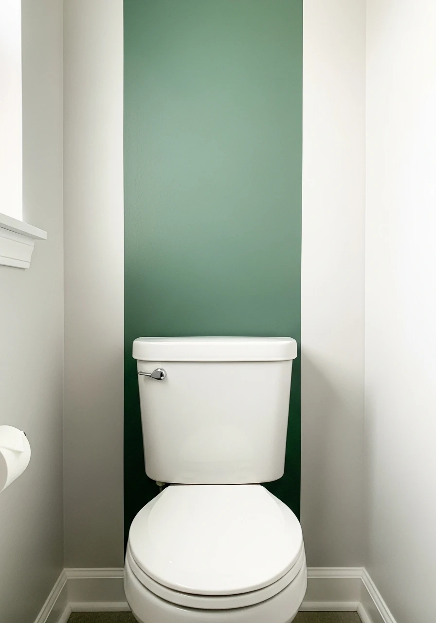 Painted Accent Wall - 50 Smart Back of Toilet Decor Ideas That Look High-End