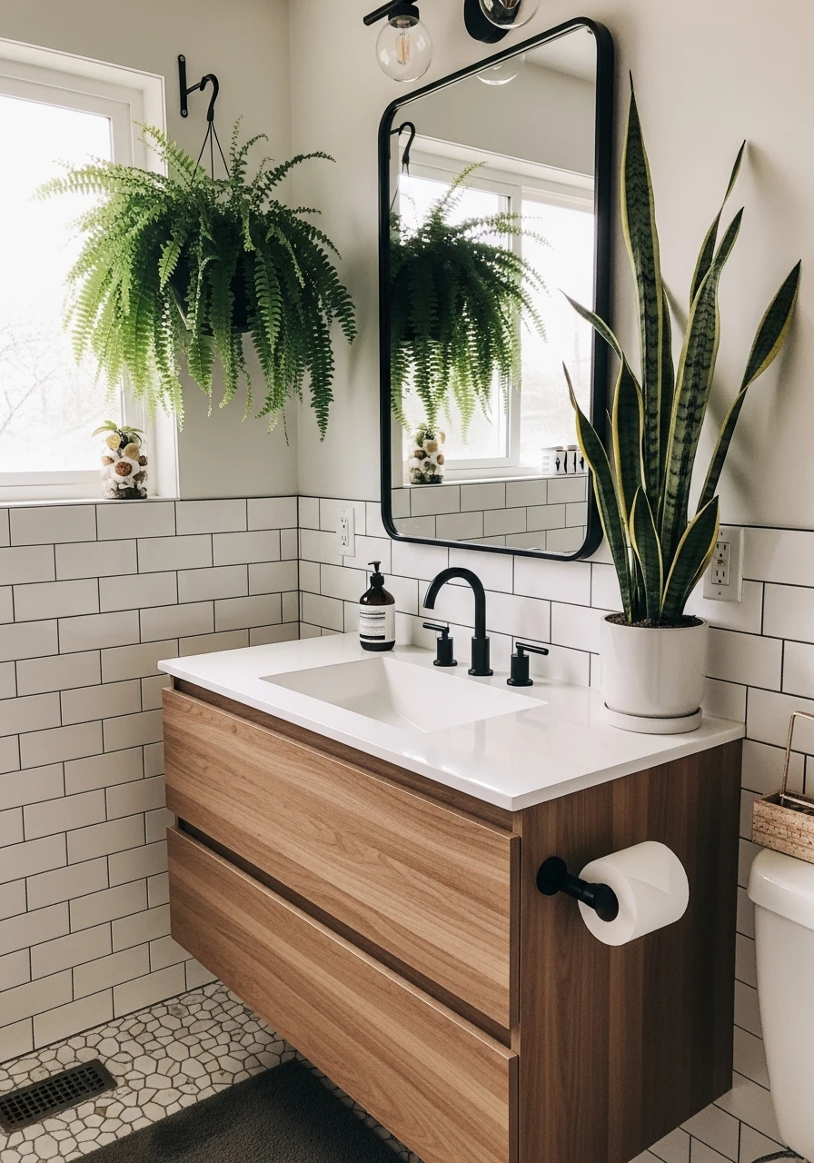 Bring In Greenery - 50 Smart Ideas for Your Next High-End Bathroom Remodel