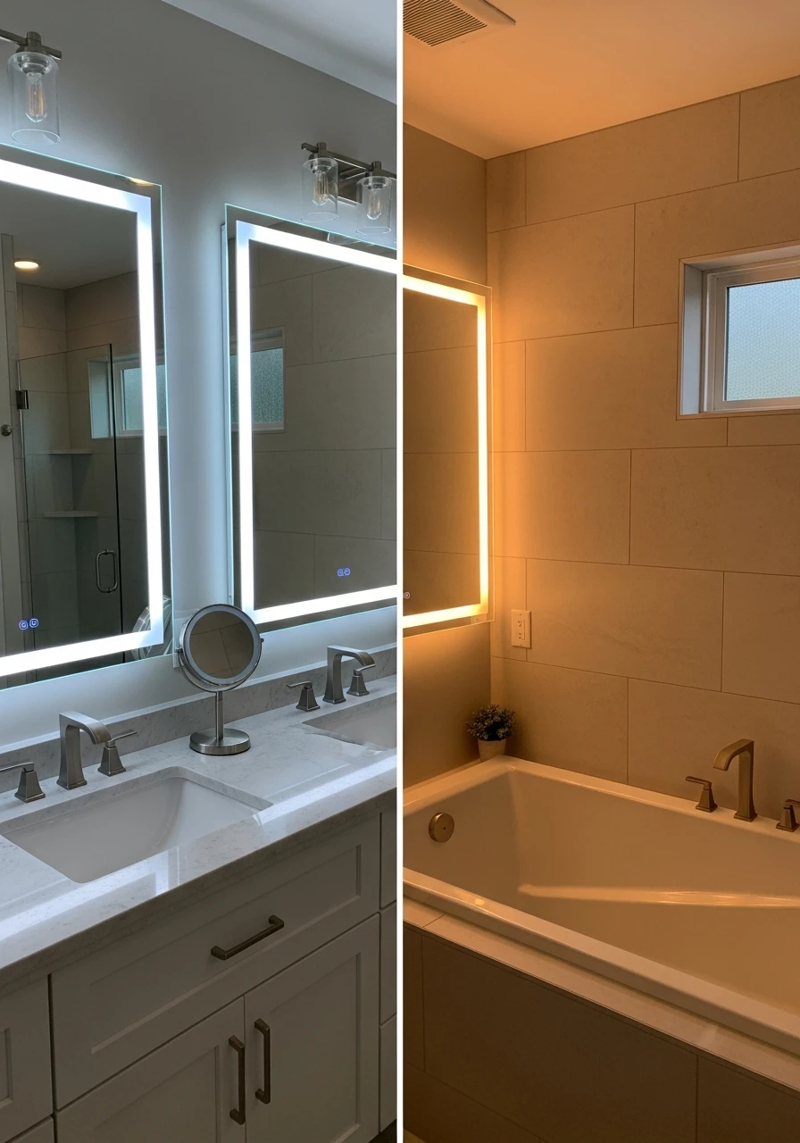 Adjust Light Color - 50 Smart Ideas for Your Next High-End Bathroom Remodel