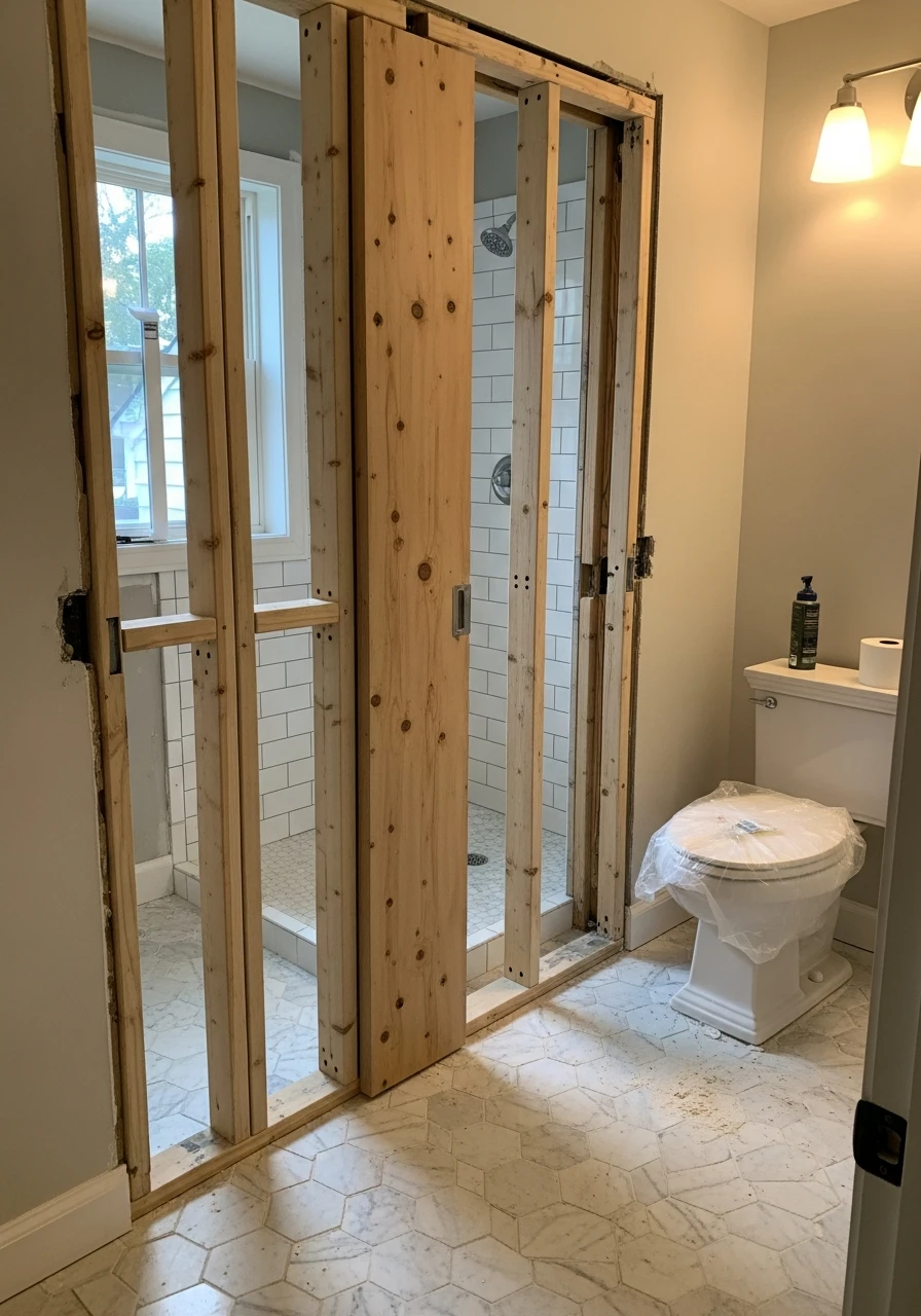 Install a Pocket Door - 50 Smart Ideas for Your Next High-End Bathroom Remodel