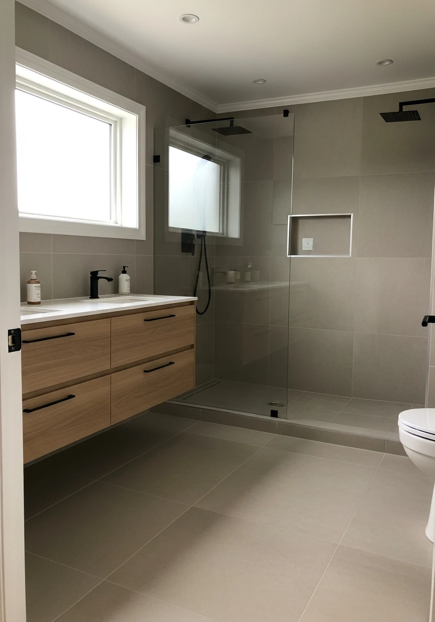 Seamless Wall-to-Floor Look - 50 Smart Ideas for Your Next High-End Bathroom Remodel