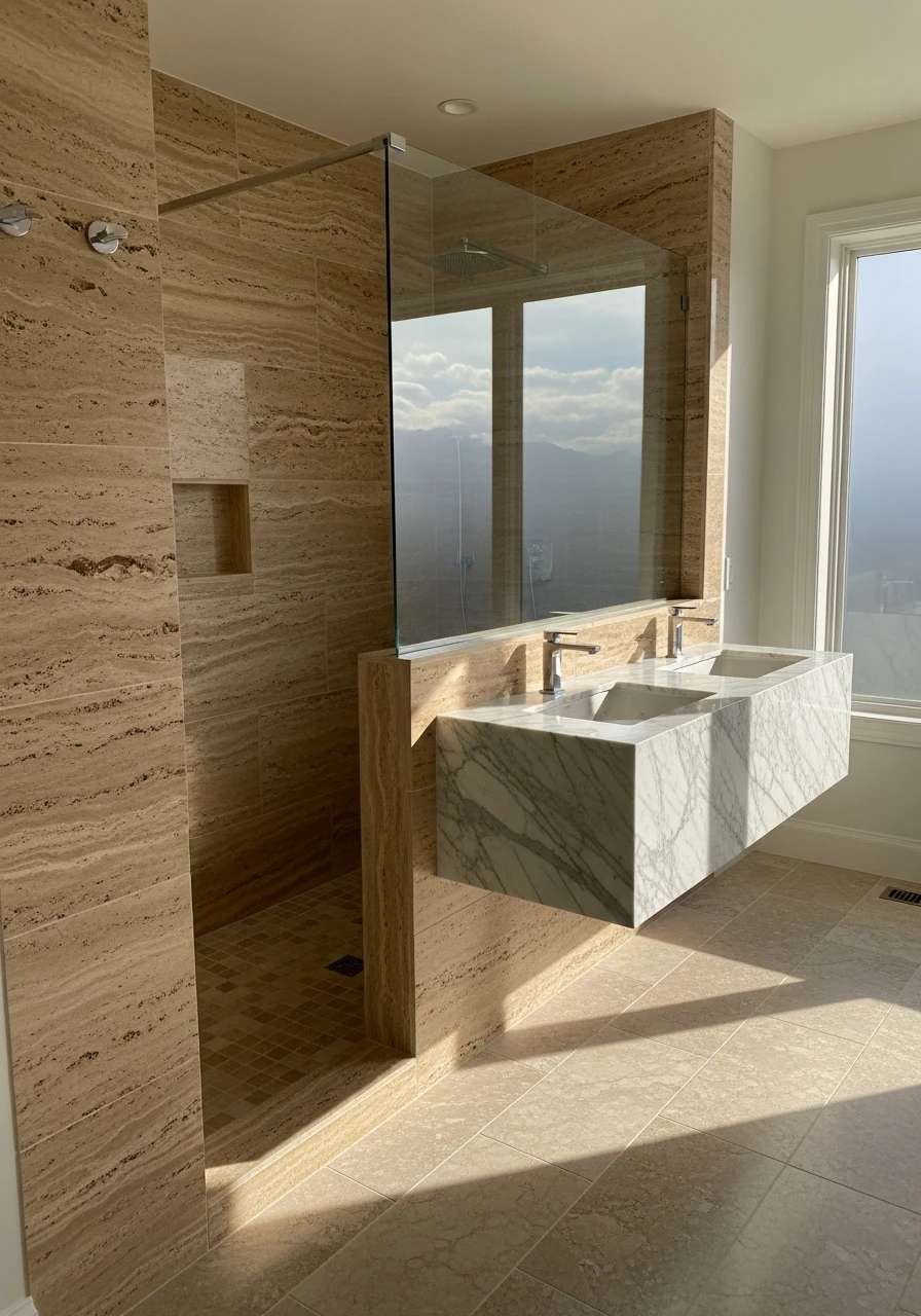 Use Real Natural Stone - 50 Smart Ideas for Your Next High-End Bathroom Remodel