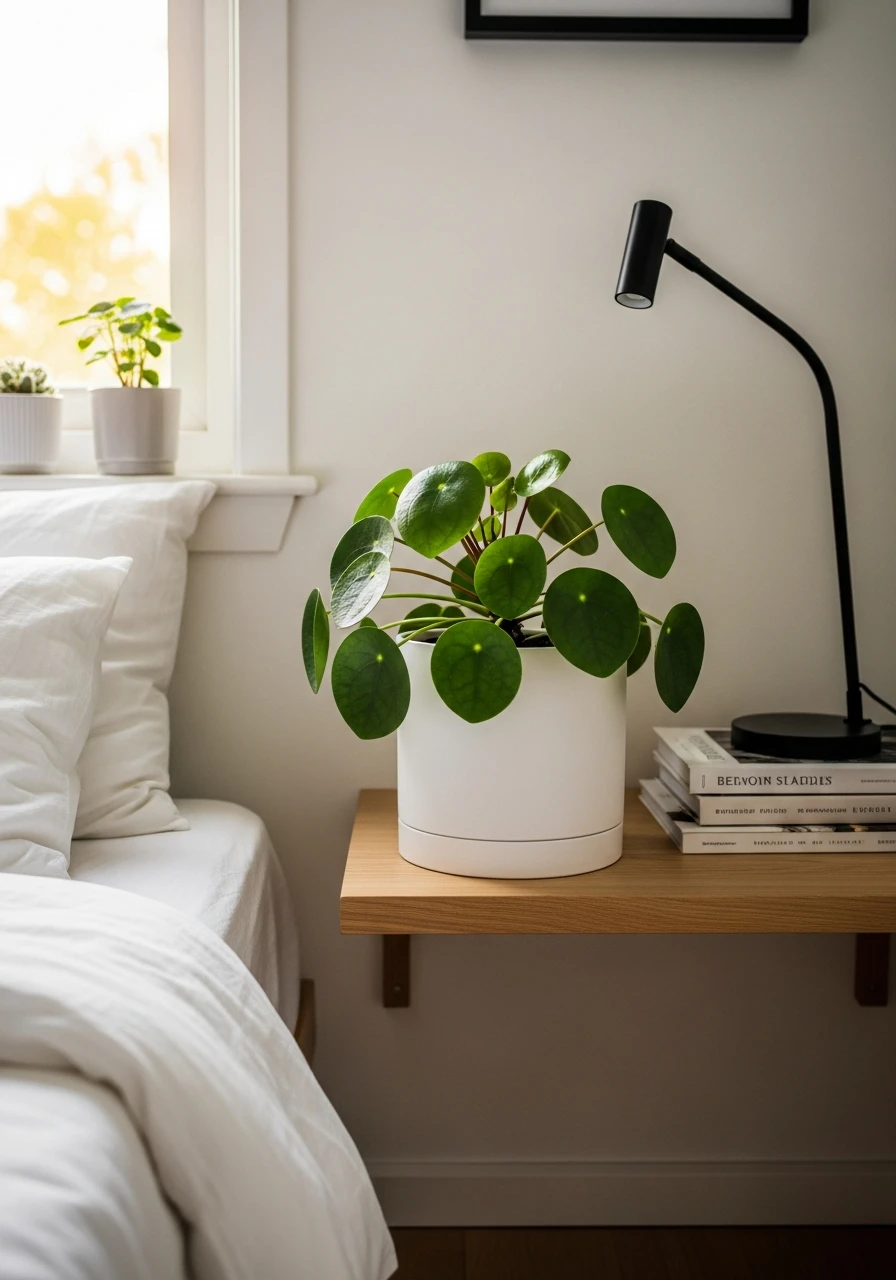 Modern Money Plant Look - 50 Stunning Bedroom Plants Decor Ideas for a Calm Space