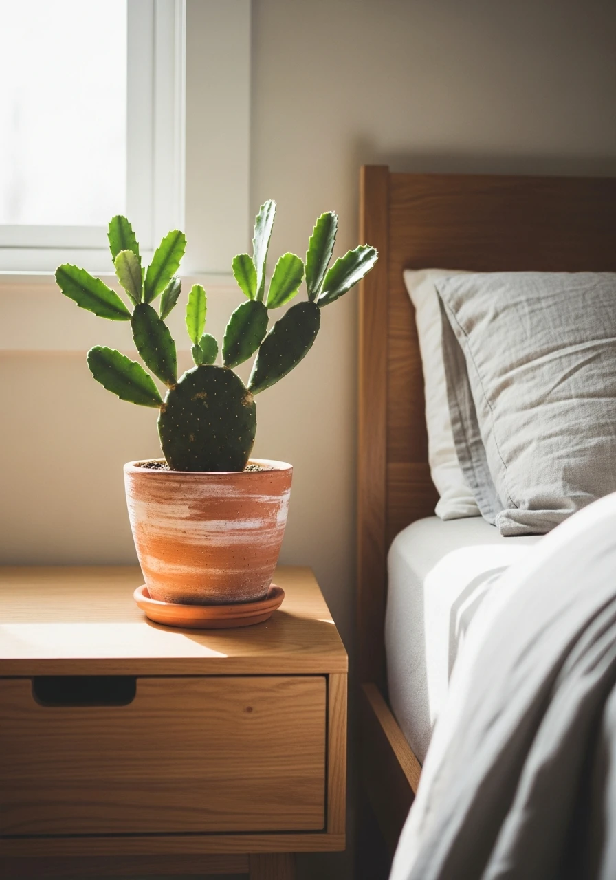 Playful Ric Rac Cactus - 50 Stunning Bedroom Plants Decor Ideas for a Calm Space