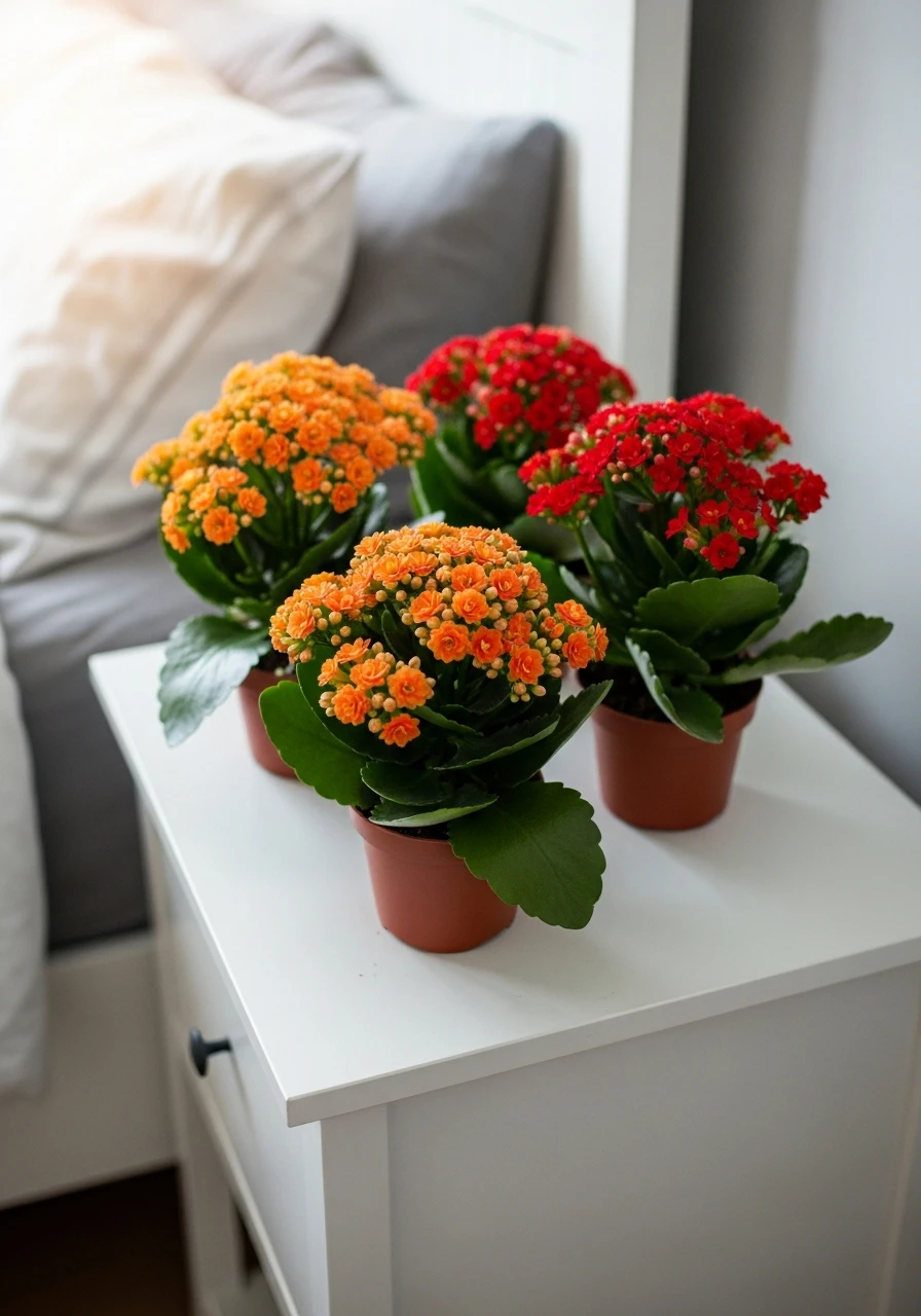 Cheerful Kalanchoe Pop - 50 Stunning Bedroom Plants Decor Ideas for a Calm Space