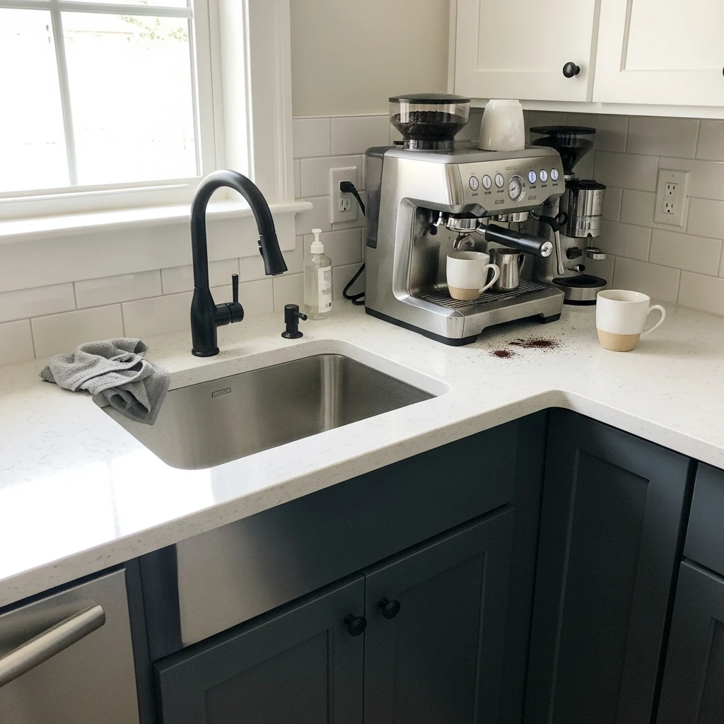 Coffee Bar with Sink - 50 Coffee Bar Ideas for a Custom Kitchen Look