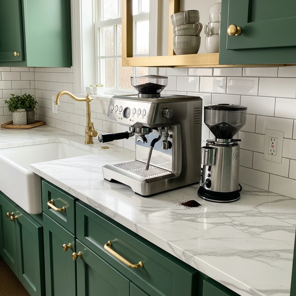 Luxury Coffee Bar Setup - 50 Coffee Bar Ideas for a Custom Kitchen Look