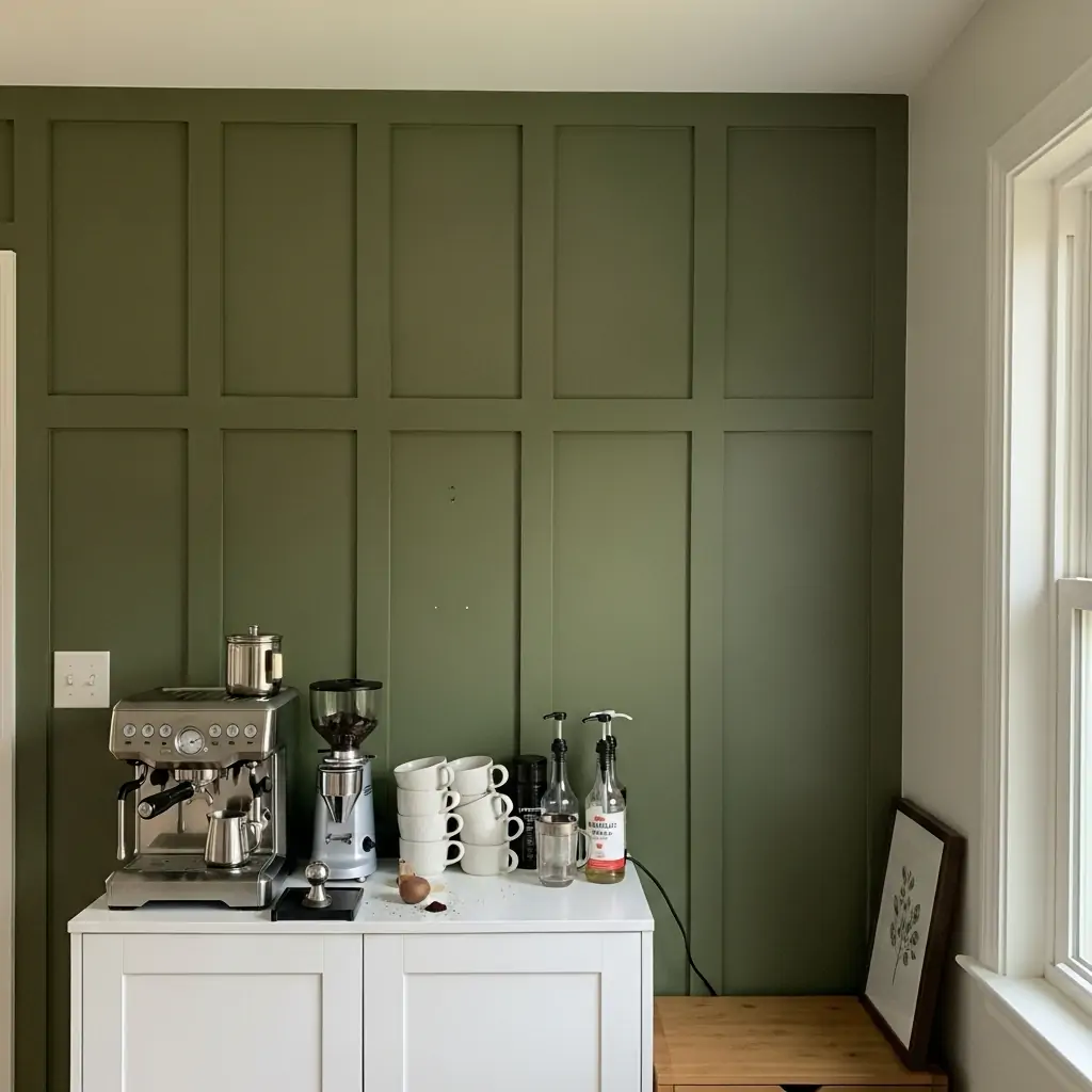 Feature Wall Coffee Bar - 50 Coffee Bar Ideas for a Custom Kitchen Look