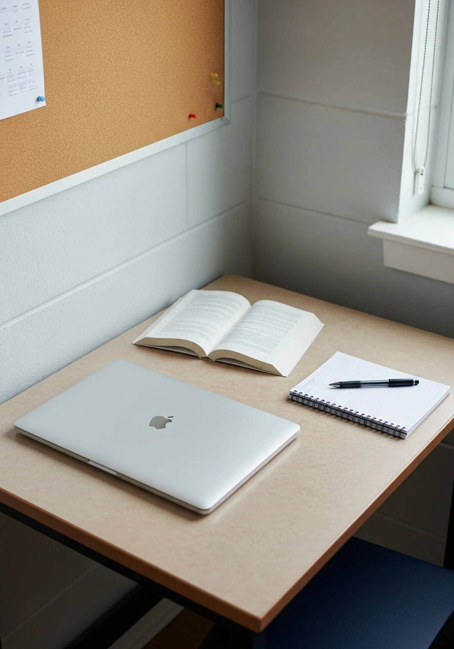 Minimalist Desk Setup - 50 Genius College Dorm Desk Ideas To Maximize Space