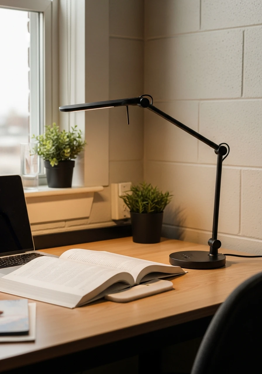 Adjustable Task Desk Lamp - 50 Genius College Dorm Desk Ideas To Maximize Space