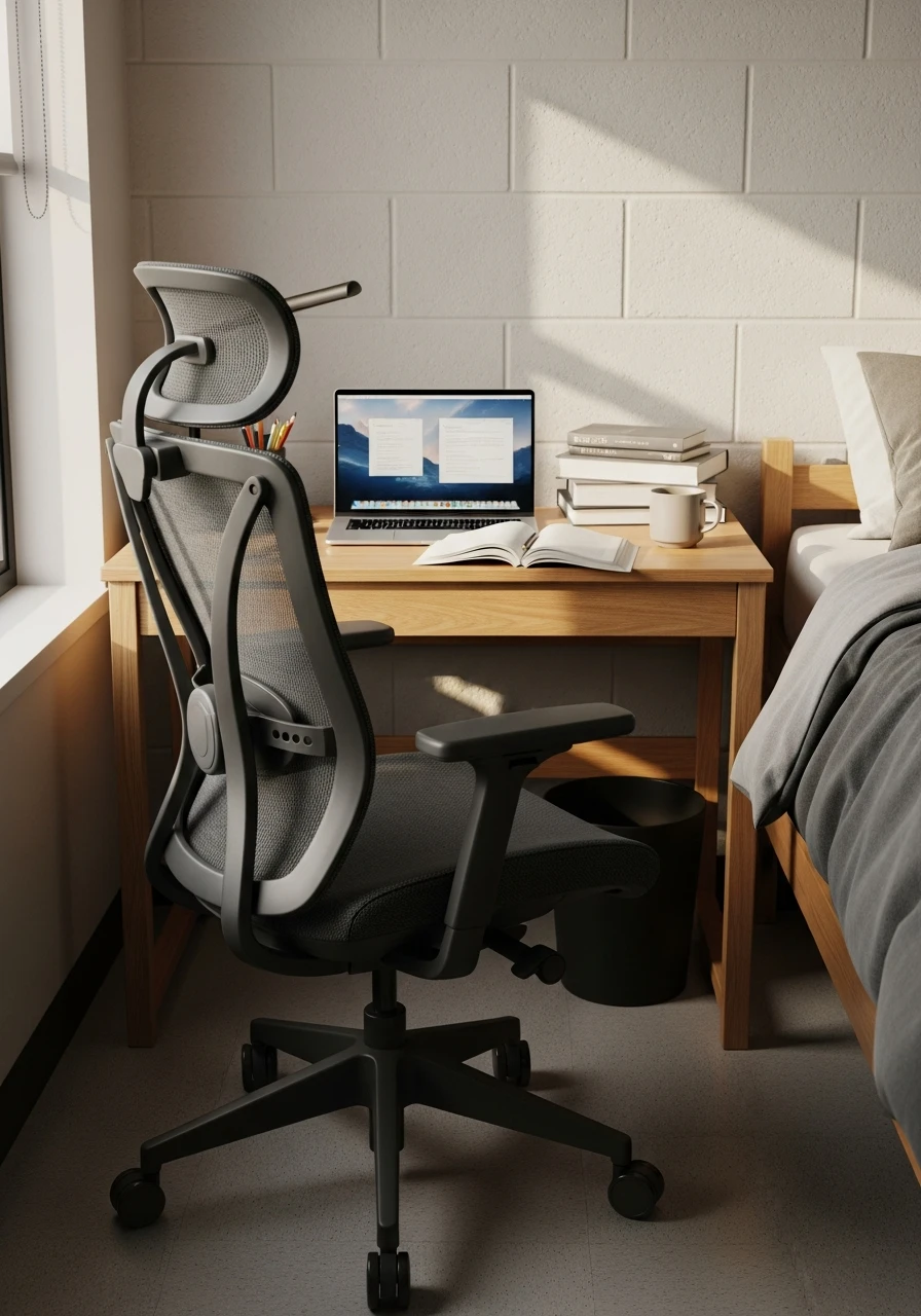 Comfortable Desk Chair Upgrade - 50 Genius College Dorm Desk Ideas To Maximize Space